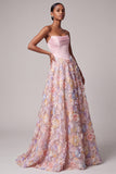 Espartilho de cetim cor-de-rosa Apliques Pérolas Vestido Longo de Baile Strapless Sem Alças