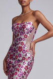 Vestido de baile longo de sereia em rede transparente em rede transparente com lantejoulas