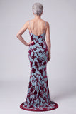 Vestido Longo de Mãe da Noiva Veludo Veludo Azul Lago com Capa