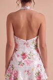 Vestido de Regresso a Casa com Lantejoulas Florais Altos e Baixos