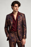 Blazer de finalistas masculino bronzeador de lapela com entalhe simples