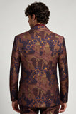 Blazer de finalistas masculino bronzeador de lapela com entalhe simples