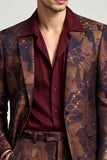 Blazer de finalistas masculino bronzeador de lapela com entalhe simples