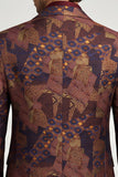 Blazer de finalistas masculino bronzeador de lapela com entalhe simples