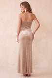 Vestido longo de festa de Natal Spring Velvet Olive Sheath