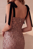 Vestido de cocktail Midi com gola quadrada com gola quadrada com gola de café