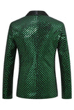 Blazer de Baile de Baile de Finalistas Masculino Verde Esmeralda Xaile