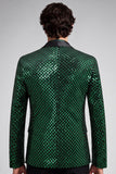 Blazer de Baile de Baile de Finalistas Masculino Verde Esmeralda Xaile