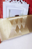 Saco de embreagem de noite glitter dourado com borla