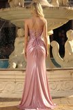 Vestido de Baile de Finalistas com Espartilho Blush Blush Sem Alças