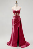 Vestido de Baile Longo com Alças Finas e Apliques em Champanhe