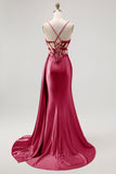 Vestido de Baile Longo com Alças Finas e Apliques em Champanhe