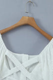 Branco mangas compridas curto vestido de formatura