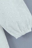 Branco mangas compridas curto vestido de formatura