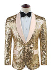 Blazer Masculino Lapela Shawl Dourado