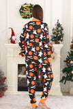 Halloween Família Abóbora Impresso Conjunto de Pijamas