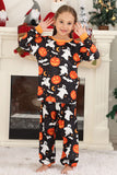Halloween Família Abóbora Impresso Conjunto de Pijamas