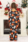 Halloween Família Abóbora Impresso Conjunto de Pijamas