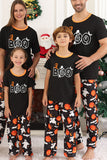 Preto Abóbora Impresso Halloween Família Pijamas set