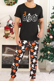 Preto Abóbora Impresso Halloween Família Pijamas set