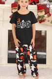 Preto Abóbora Impresso Halloween Família Pijamas set