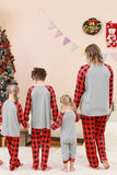 Preto e Vermelho Veado Xadrez Impresso Natal Família Pijamas set