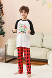 Preto e Vermelho Papai Noel Impresso Fmaily Pijamas set