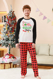 Preto e Vermelho Papai Noel Impresso Fmaily Pijamas set