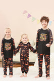 Black Trick ou Treat Impresso Halloween Família Pijamas set