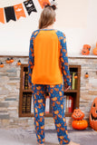 Pijamas de Halloween Família com estampa de abóbora laranja (mangas compridas)