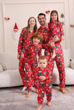 Elk Print Vermelho Combinando Natal One Piece Pijamas