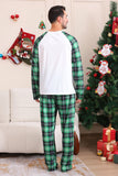 Verde e Branco Feliz Natal Família Pijama Sets