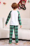 Verde e Branco Feliz Natal Família Pijama Sets