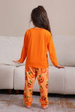 Halloween Orange Pumpkin Família Pijama set