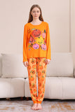 Halloween Orange Pumpkin Família Pijama set