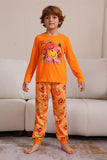 Halloween Orange Pumpkin Família Pijama set