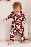 Conjunto de pijama da família Burgundy Bear