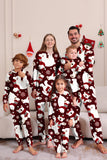 Conjunto de pijama da família Burgundy Bear