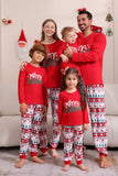 Conjunto de pijama vermelho da família de Natal combinando