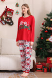 Conjunto de pijama vermelho da família de Natal combinando