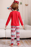 Conjunto de pijama vermelho da família de Natal combinando