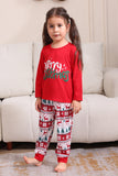 Conjunto de pijama vermelho da família de Natal combinando