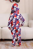 Conjunto de pijama azul escuro Red Hat Print Family Conjunto de pijama