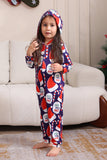 Conjunto de pijama azul escuro Red Hat Print Family Conjunto de pijama