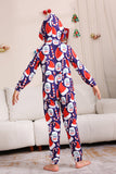 Conjunto de pijama azul escuro Red Hat Print Family Conjunto de pijama