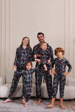 Natal Marinha Família Combinando Pijamas Encapuzados