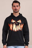 Black Devil Pumpkin Print Capuz Halloween Família Sweatshirts