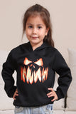 Black Devil Pumpkin Print Capuz Halloween Família Sweatshirts