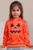 Laranja Halloween Family Suit manga longa moletom com capuz