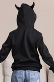 Black Halloween Família Costume Hooded Sweatshirt